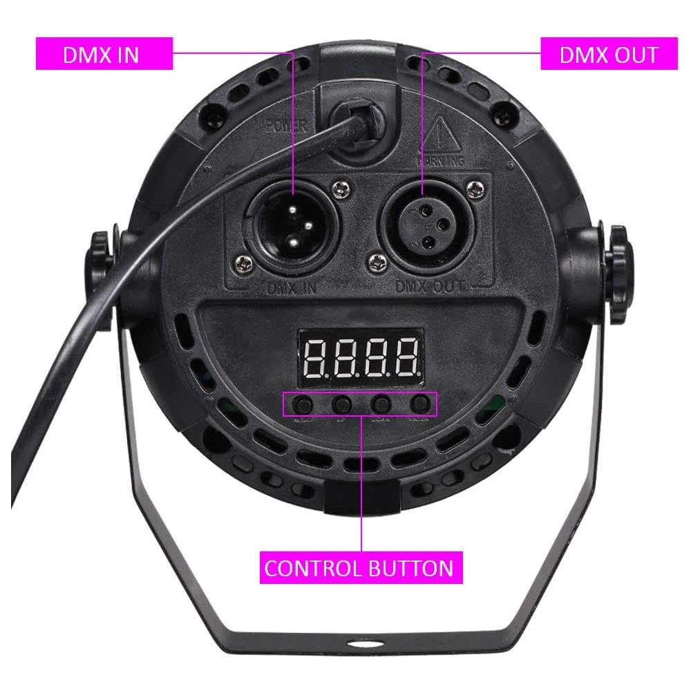 Par Proiettore A Led 8 Canali 12 Led Rgb 15w Strobo Dmx Christmas Wash - Foto 3