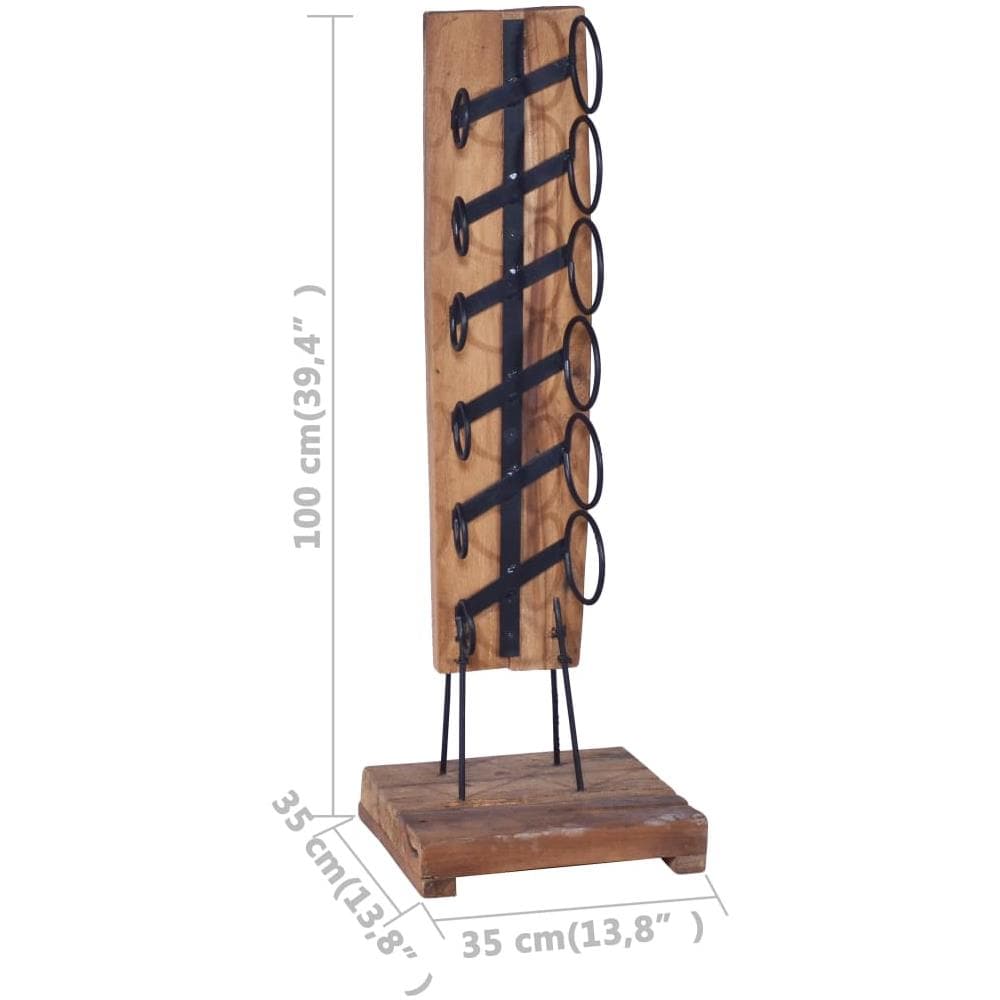 Cantinetta Per 6 Bottiglie 35x35x100 Cm In Legno Di Teak - Foto 6