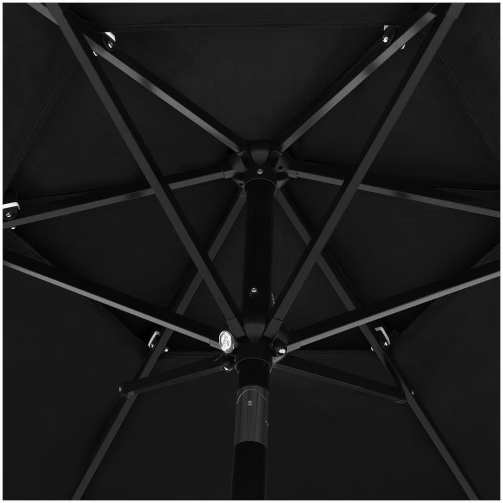 Ombrellone a 3 Livelli con Palo in Alluminio Nero 2,5 m - Foto 3