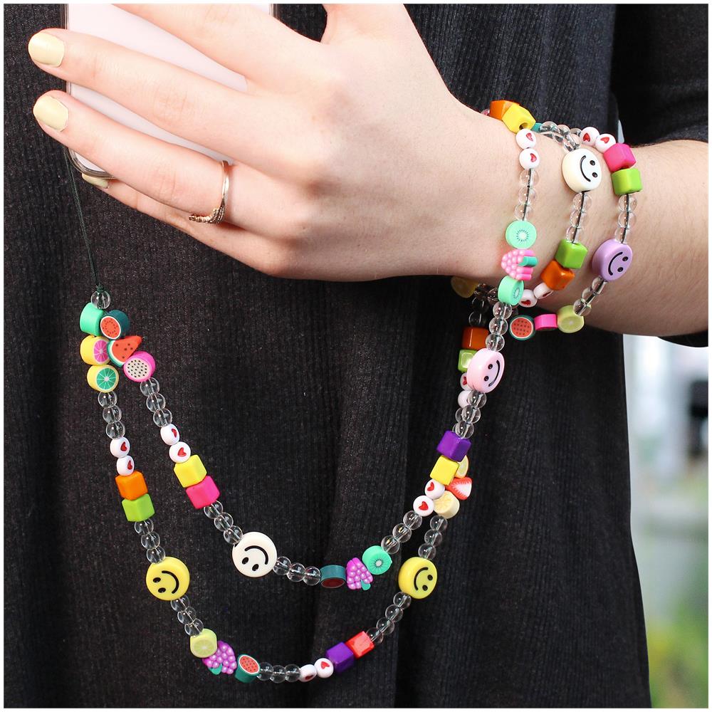Collana Da Telefono Con Smiley E Frutta 110 Cm Multicolor Collezione Smile - Foto 5