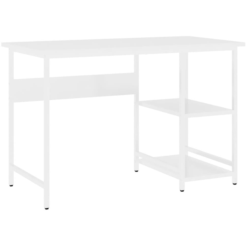 Scrivania Per Computer Bianca 105x55x72 Cm In Mdf E Metallo - Foto 2