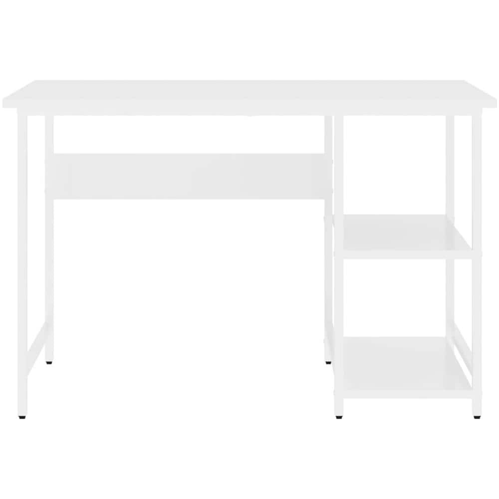 Scrivania Per Computer Bianca 105x55x72 Cm In Mdf E Metallo - Foto 3