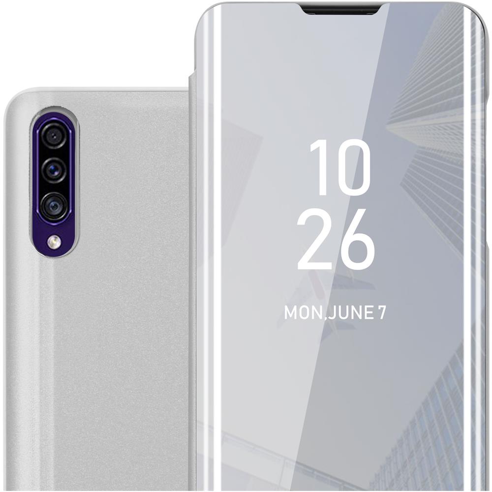 Custodia Compatibile Con Samsung Galaxy A50 / A30s / A50s In Agata Argento - Clear View Specchio Coperchio Protettivo Con Funzione Di Supporto Protezione A 360 Gradi - Foto 1