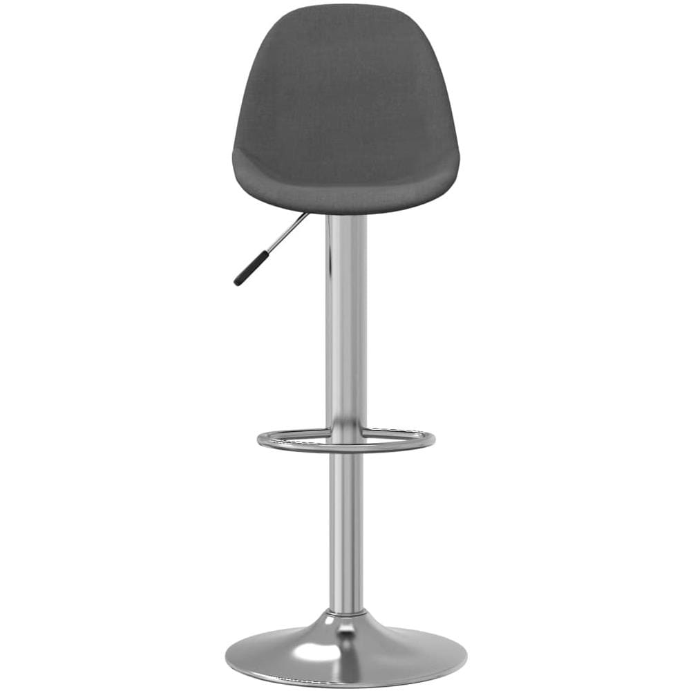 Sgabelli Da Bar 2 Pz In Tessuto Grigio Scuro - Foto 3