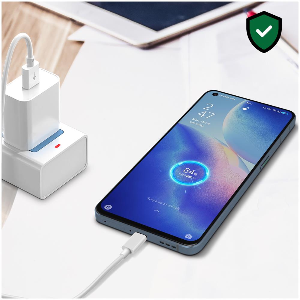 Cavo Usb-c Originale Ricarica Rapida 3a E Sicura - Bianco - Foto 2
