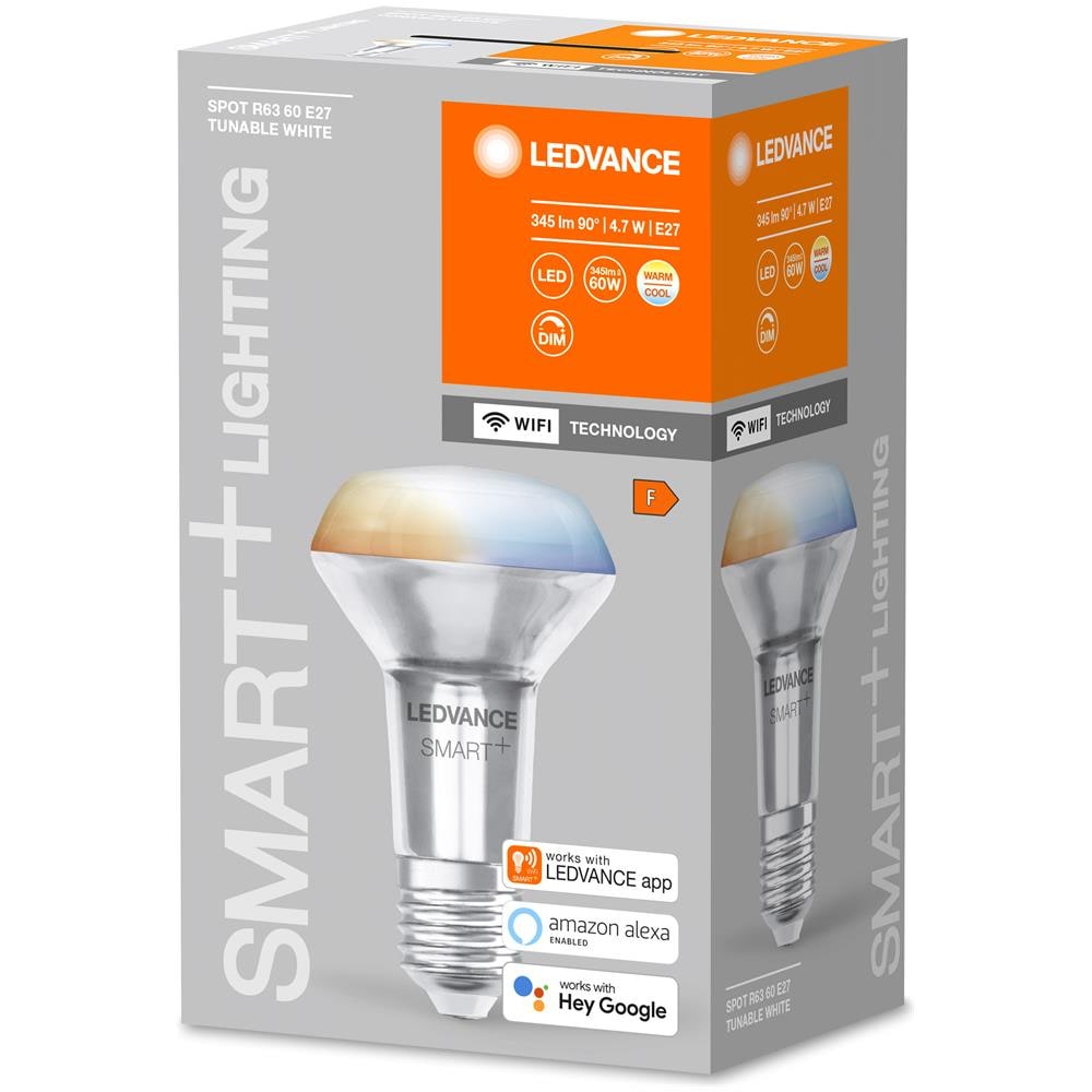 Lampadina Led E27 R63 Regolabile Wi-fi Spot Cct 4.7w 4058075609532 Smart+ Ledvance Cct Ø105x102 Mm Vetro - Foto 5