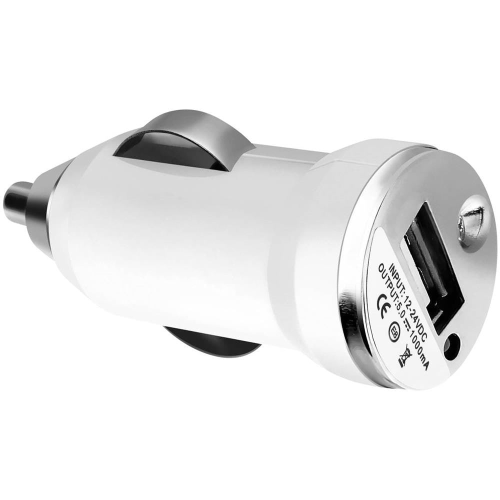 Caricabatterie Da Auto Accendisigari Compatto Bianco Finitura Metallizzata - Foto 1