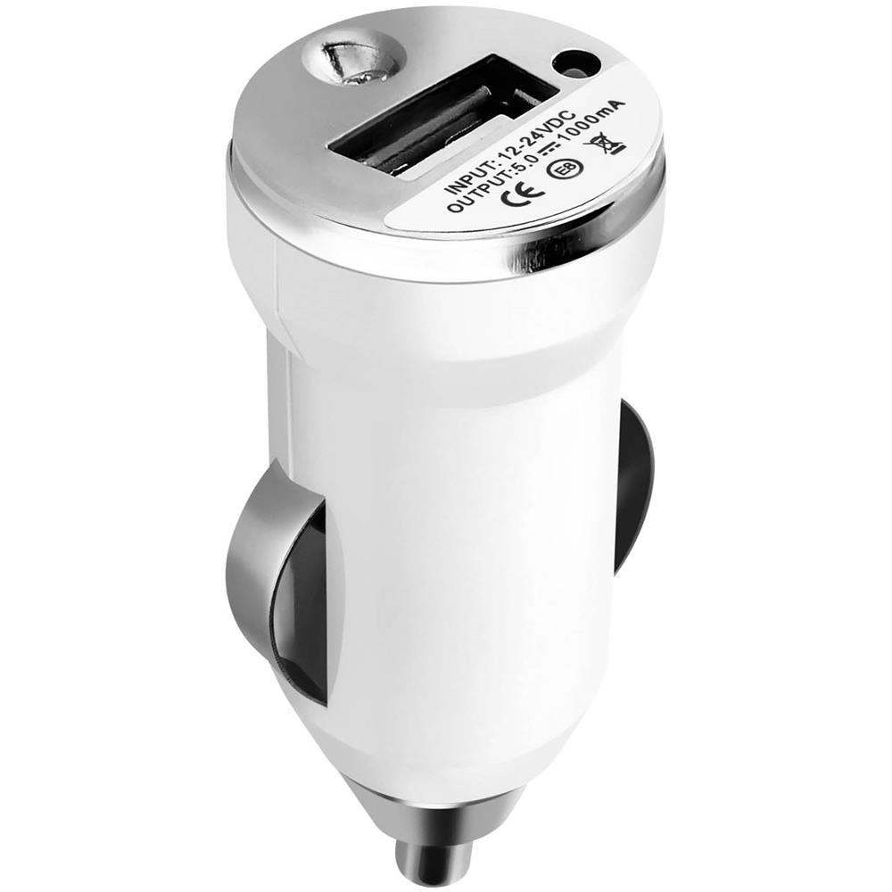 Caricabatterie Da Auto Accendisigari Compatto Bianco Finitura Metallizzata - Foto 5