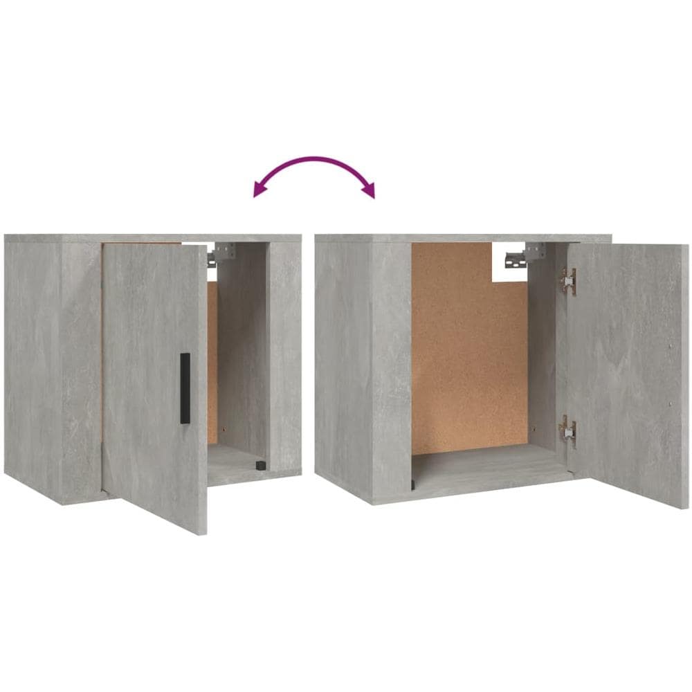 Comodino A Muro Grigio Cemento 50x30x47 Cm - Foto 8