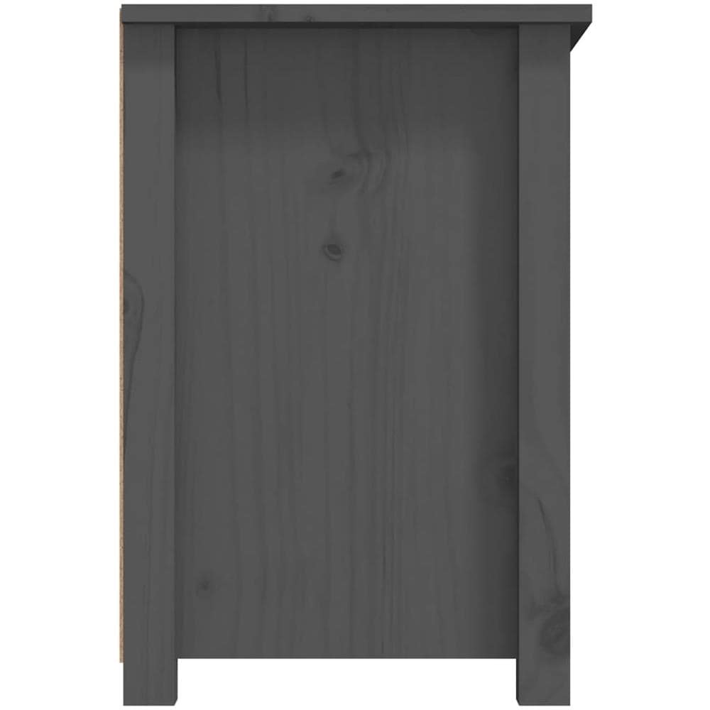 Mobile Porta Tv Grigio 79x35x52 Cm In Legno Massello Di Pino - Foto 11