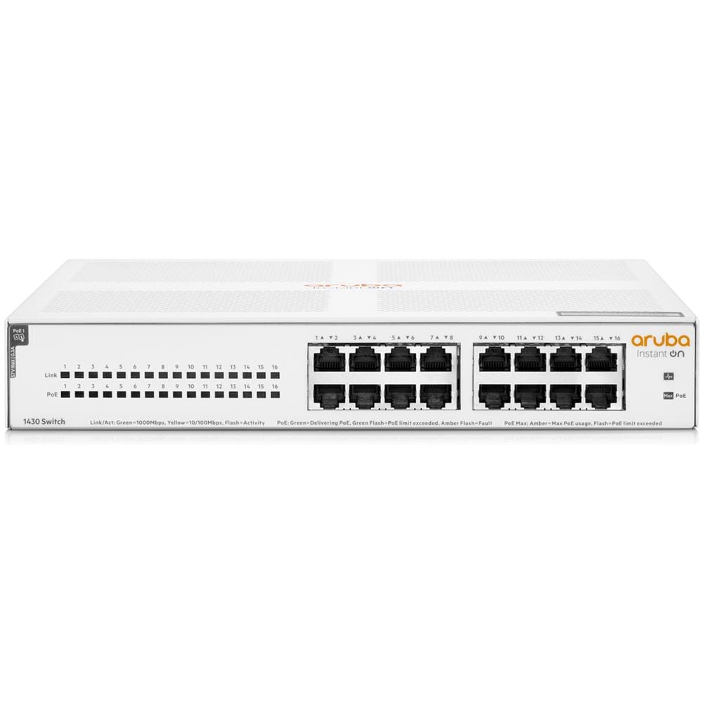 Switch Aruba Instant On 1430 16 Porte Ethernet PoE 10 / 100 / 1000 Mbps RJ45 Unmanaged - Foto 2