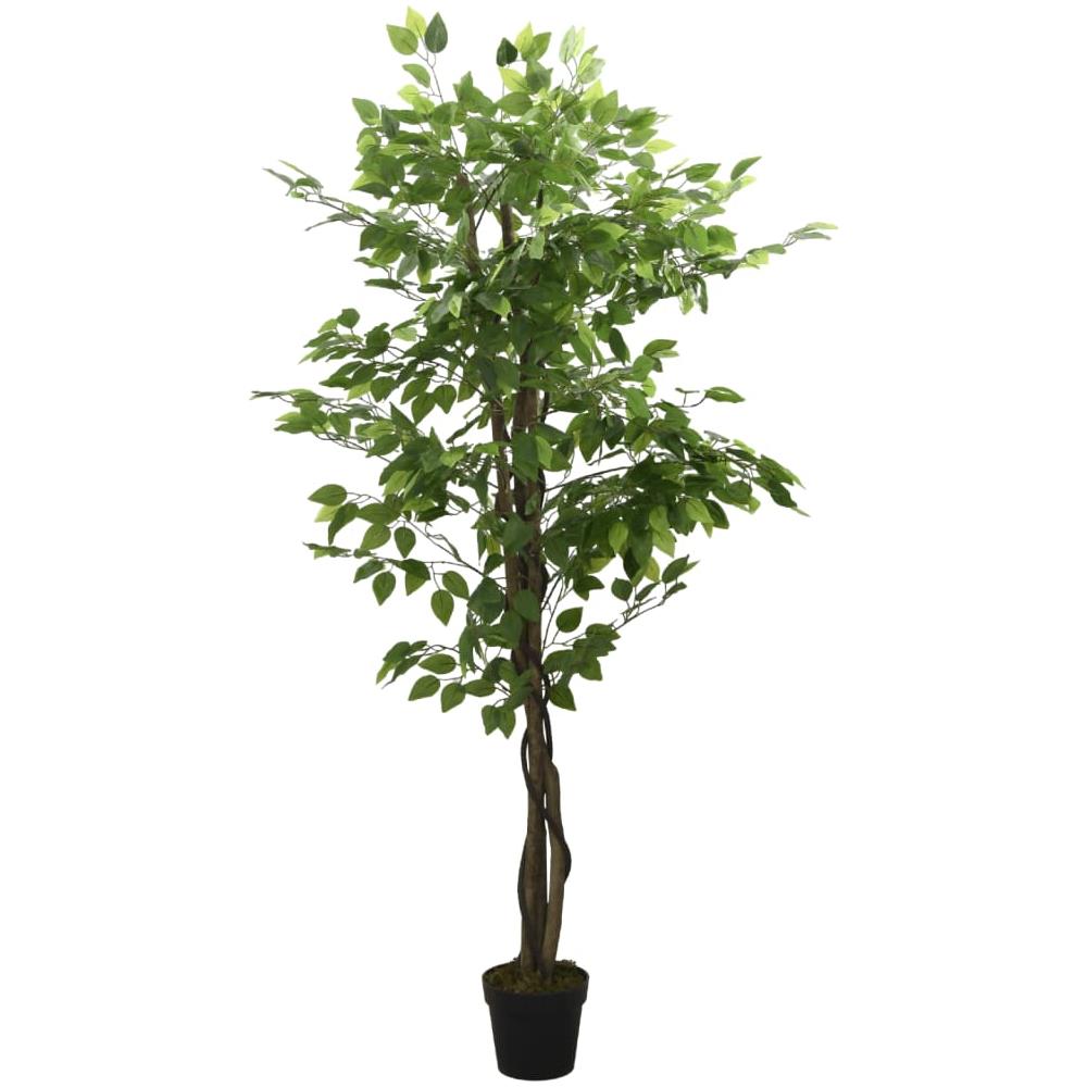 Albero Di Ficus Artificiale 630 Foglie 120 Cm Verde - Foto 1