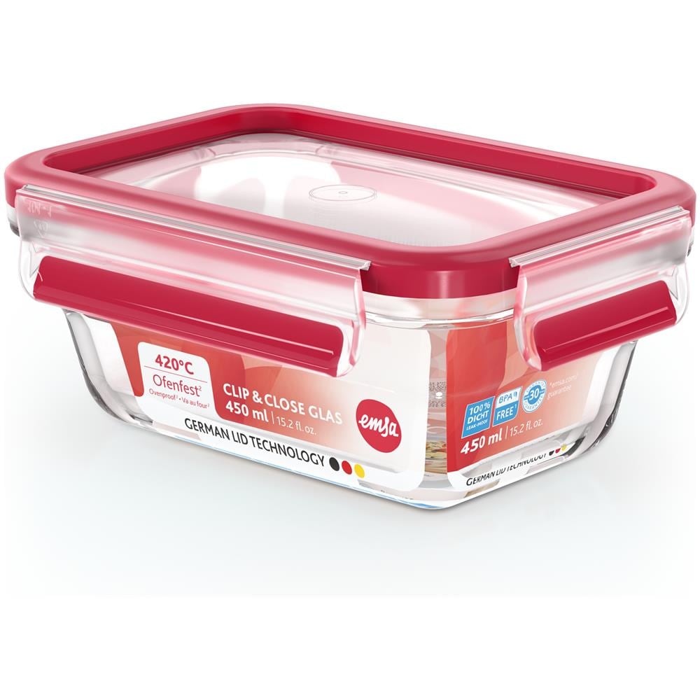 CLIP & CLOSE N1040500 recipiente per cibo Rettangolare Scatola 0,8 L Trasparente 1 pz - Foto 3