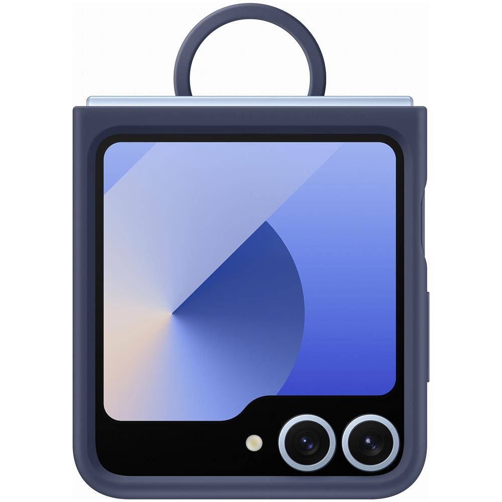 Galaxy Z Flip6 Silicone Case with Ring Navy Blu, Cover,, Galaxy Z Flip6, 17 cm (6.7"), Blu marino - Foto 1