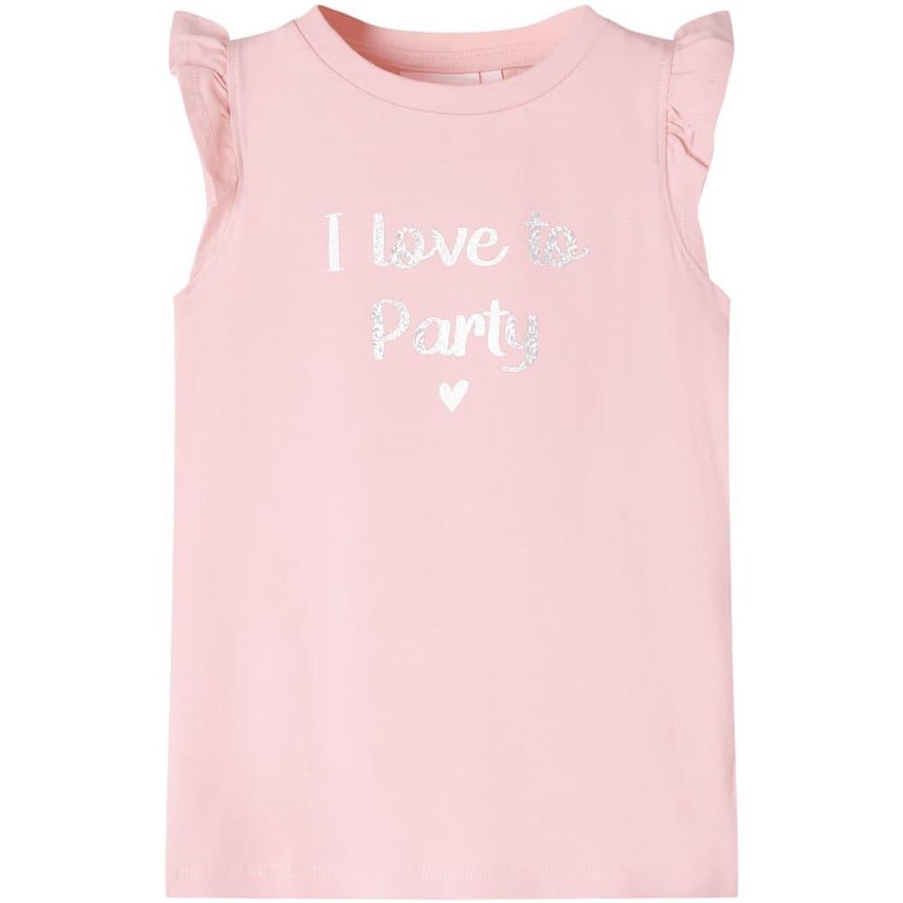 Maglietta da Bambina con Maniche Volant Rosa Chiaro 92 - Foto 1