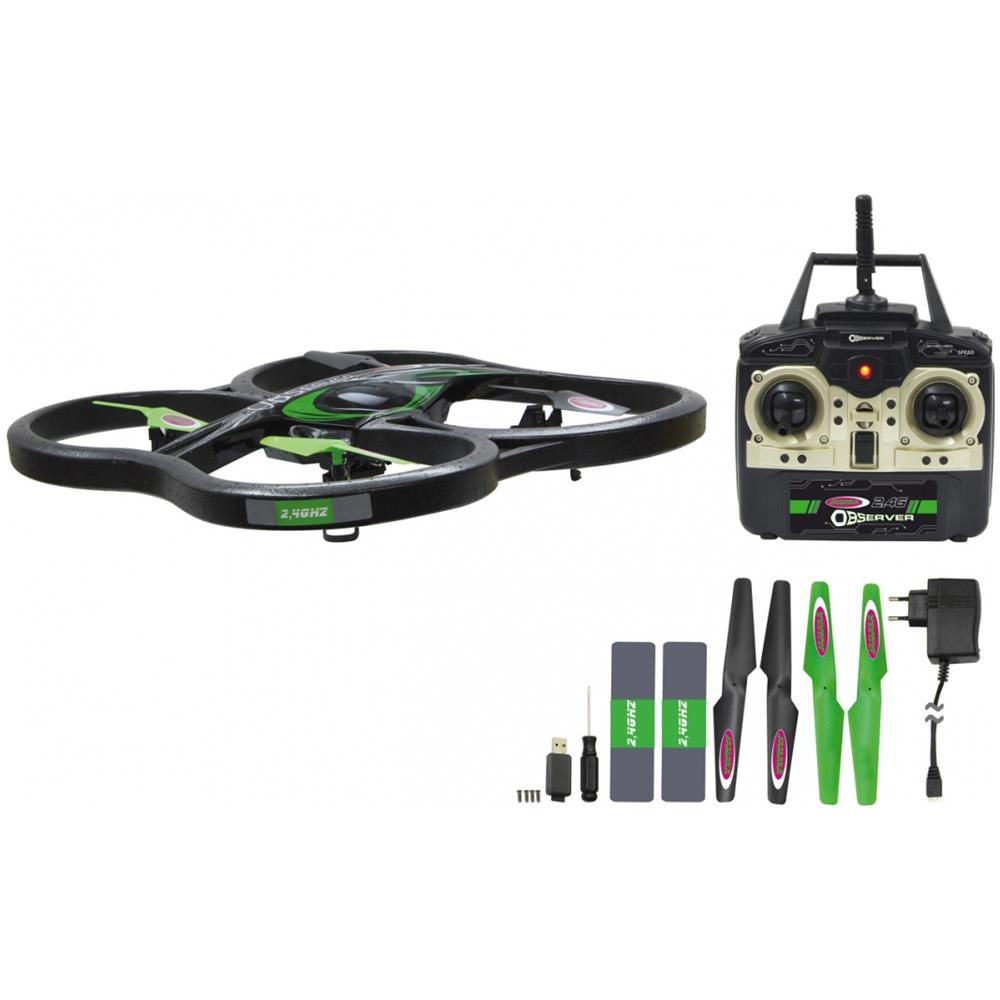 Observer AHP Quadrocopter 4 rotori 650 mAh Nero, Verde - Foto 3