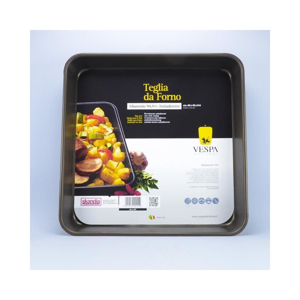 Teglia Forno Antiaderente Quadrato Cm40 H06 Pentole Cucina - Foto 2
