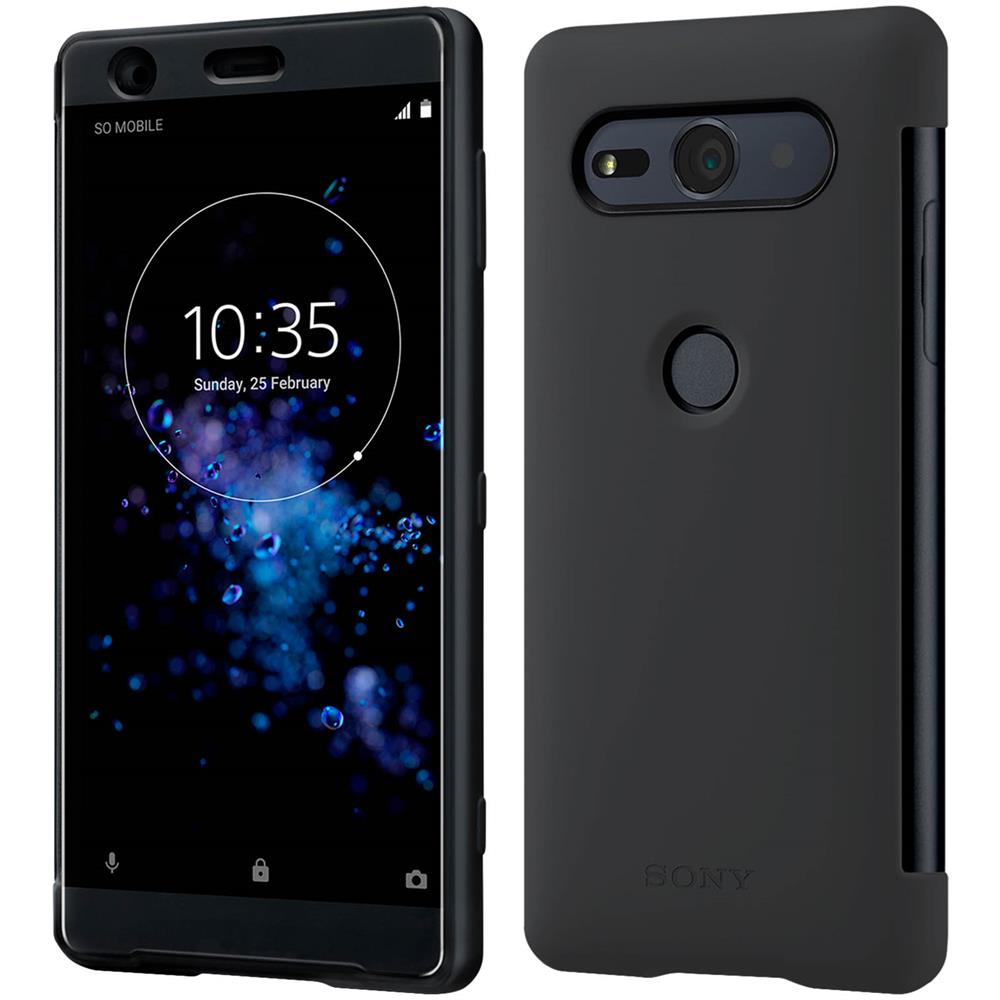 Custodia Xperia Xz2 Compact Originale Tattile Style Cover Stand Nero - Foto 2