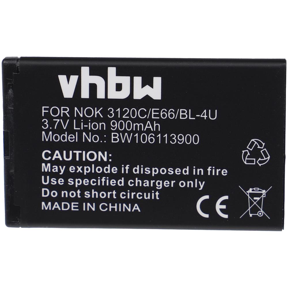 Li-ion Batteria 700mah (3.7v) Per Cellulari E Smartphone Nokia E66, E75, N515 Sostituisce Bl-4u, N4u85t, Mp-s-v - Foto 2