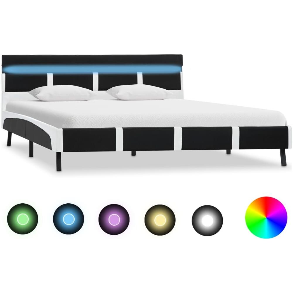 Giroletto Nero Con Led In Similpelle 120x200 Cm - Foto 1