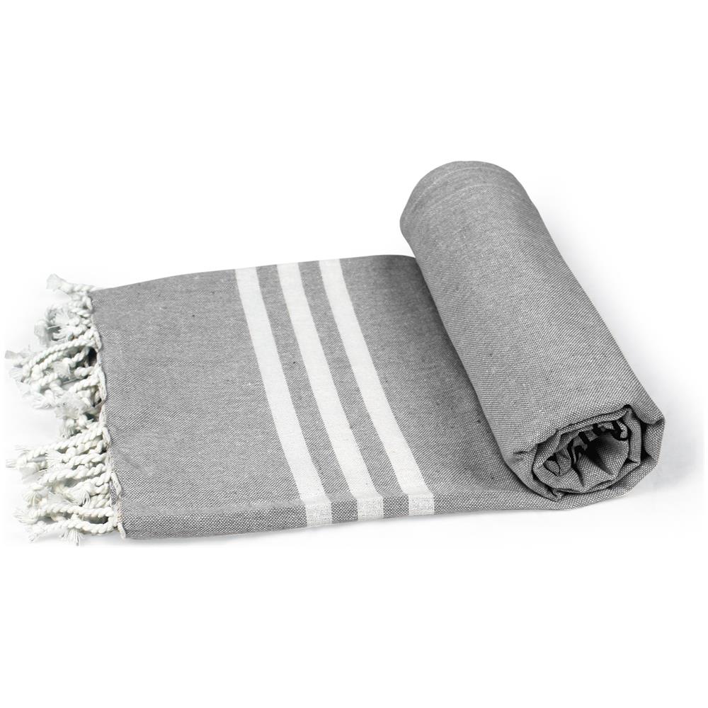 Telo Mare Fouta Per Lettino E Sdraio, Asciugatura Rapida, 90 X 170 Cm - Tartaruga Grigio - Foto 4