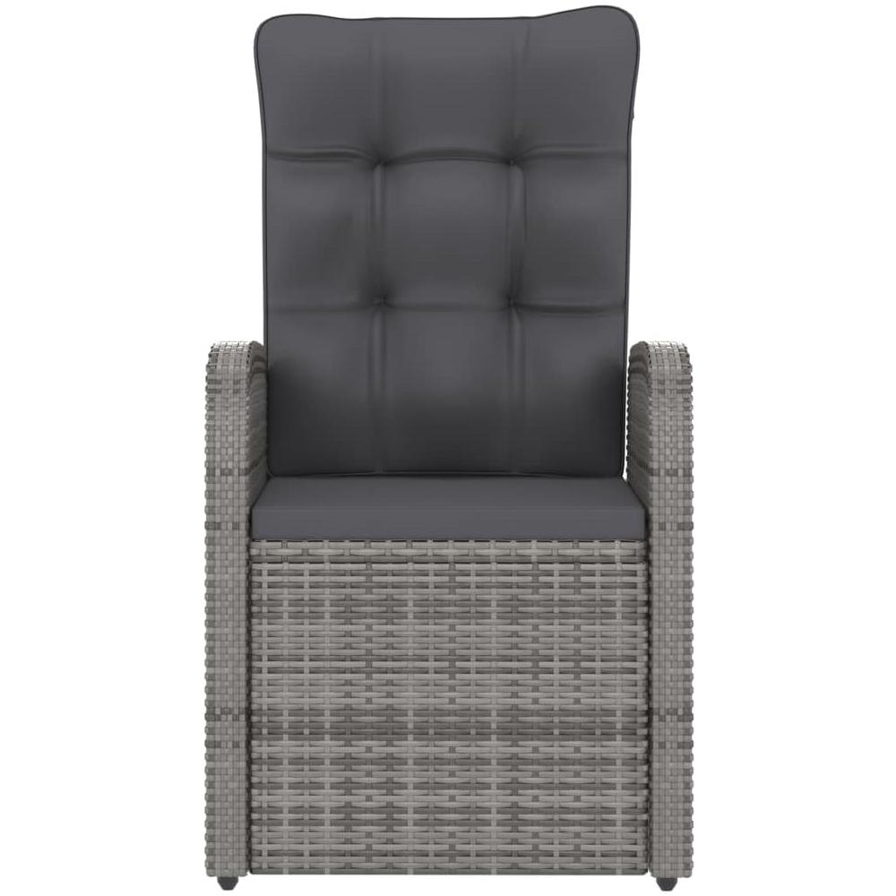 Set da Pranzo da Giardino 11 pz con Cuscini Polyrattan Grigio - Foto 7