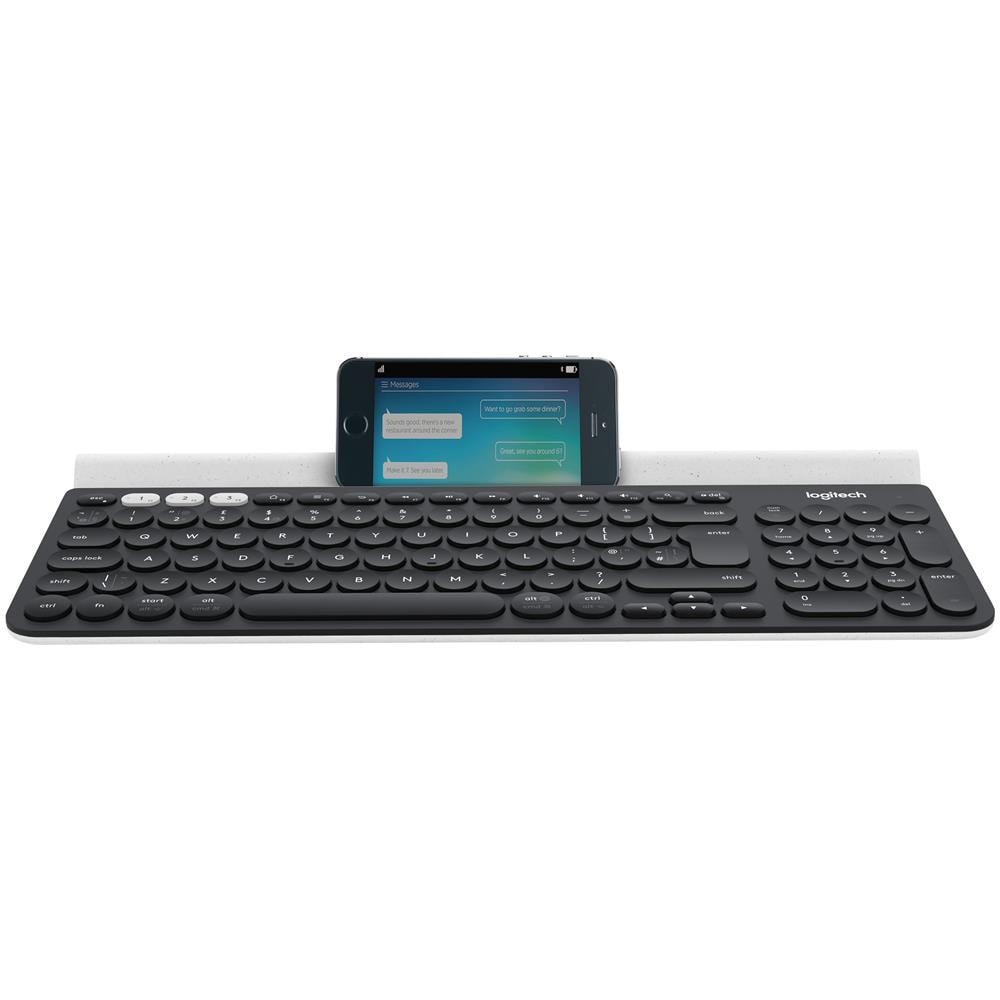 Tastiera USB + RF Wireless + Bluetooth 920-008041 (Layout Inglese) Colore Nero - Foto 2