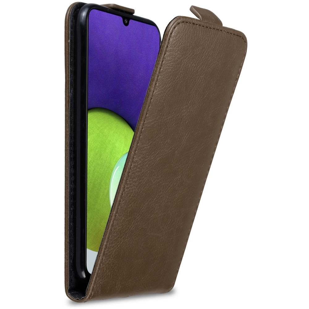 Custodia Compatibile Con Samsung Galaxy A22 4g / M22 / M32 4g In Bruno Caffè - Coperchio Protettivo In Design Flip Con Chiusura Magnetica - Foto 1
