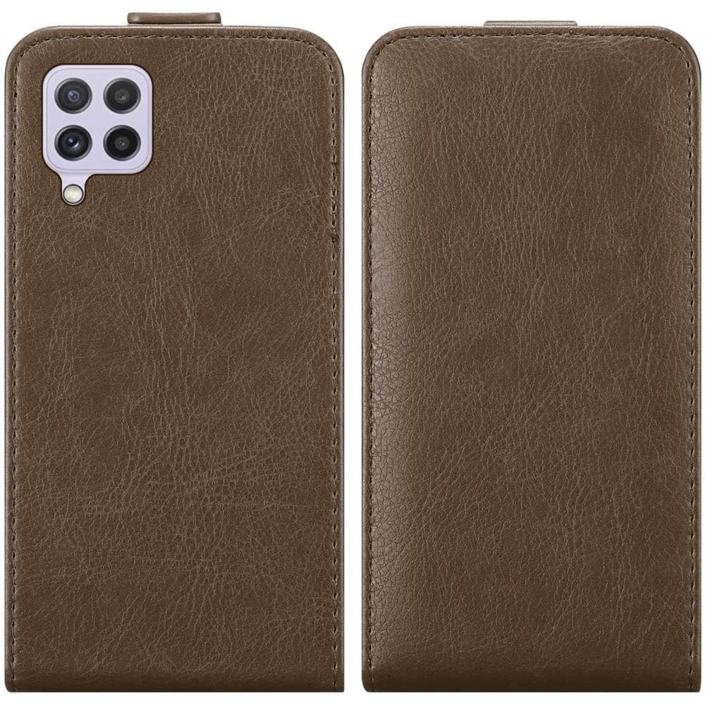 Custodia Compatibile Con Samsung Galaxy A22 4g / M22 / M32 4g In Bruno Caffè - Coperchio Protettivo In Design Flip Con Chiusura Magnetica - Foto 8