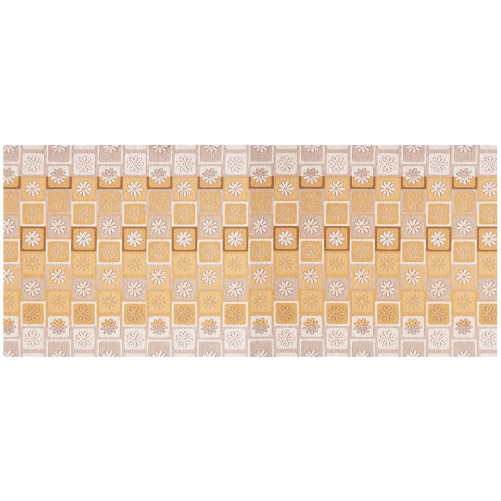 Tappeto Passatoia Tessuto Jacquard Linea Emozioni Dis Floreale Frizzy Giallo 57x180 Giallo - Foto 1