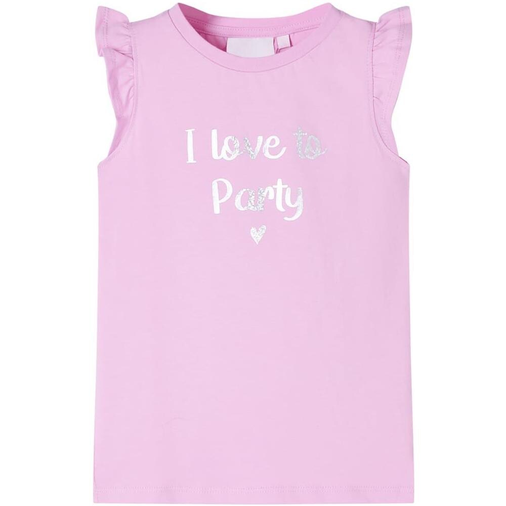 Maglietta da Bambina con Maniche Volant Lilla 116 - Foto 1