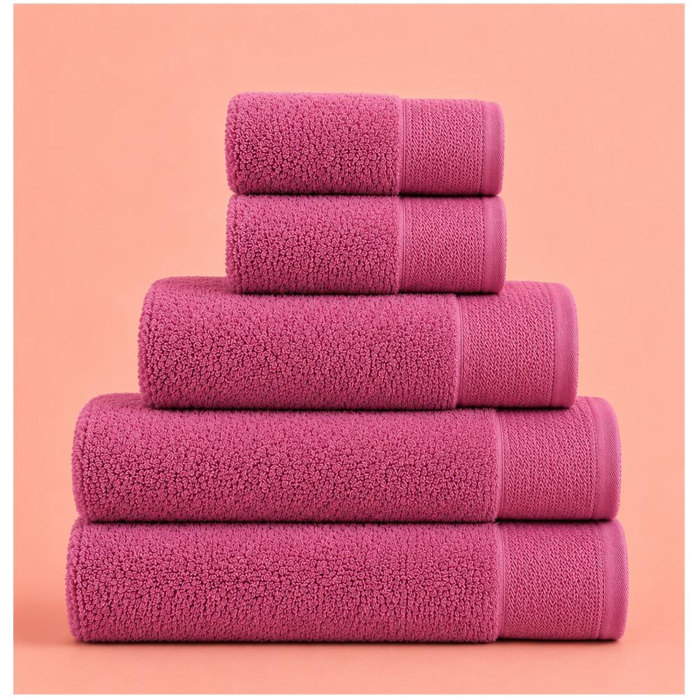 Set Asciugamani in Spugna - L’Eccellenza nel Tuo Bagno | SOFFICE - RASPBERRY SORBET / LAMPONE - Foto 1