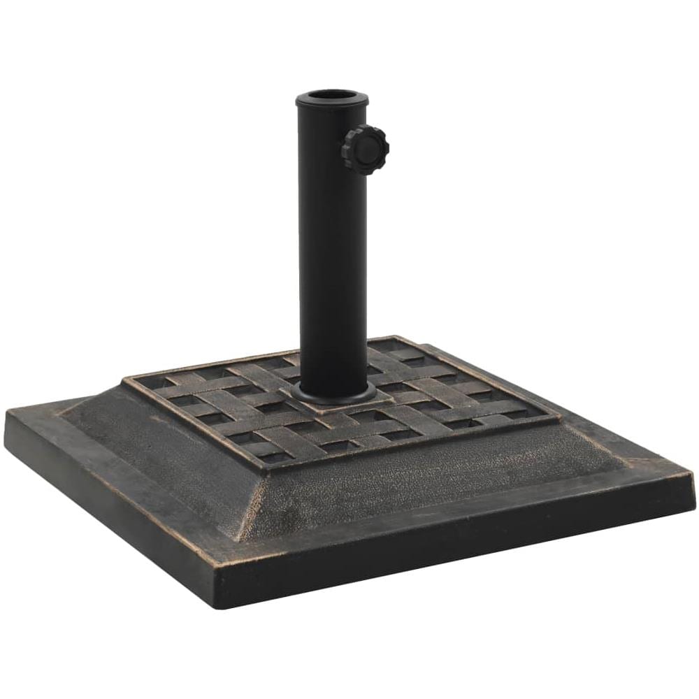 Base Per Parasole Quadrata In Poliresina 12 Kg Bronzo - Foto 1