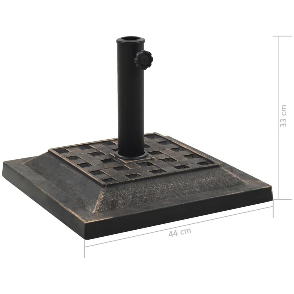 Base Per Parasole Quadrata In Poliresina 12 Kg Bronzo - Foto 6
