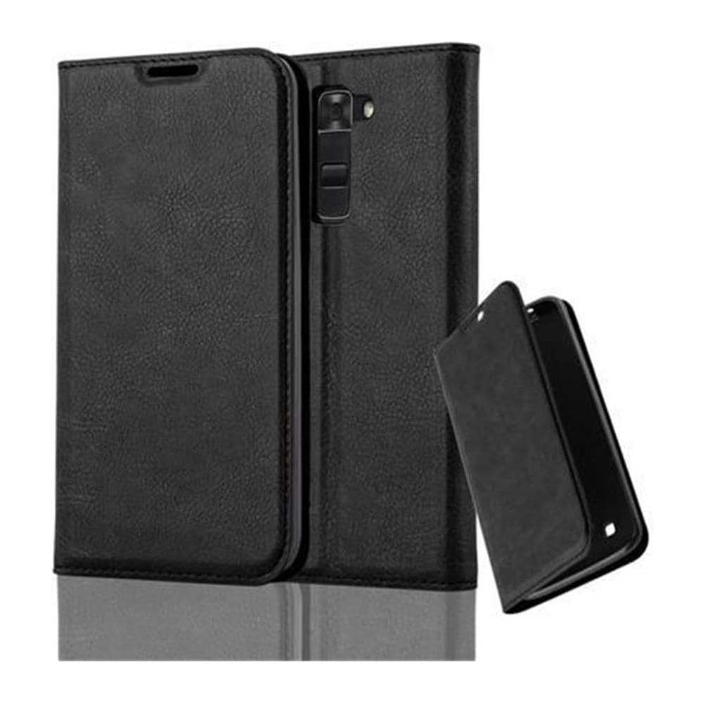 Custodia Compatibile Con Lg K7 2017 In Nero Di Notte - Coperchio Protettiva Con Chiusura Magnetica, Funzione Stand E Tasca Per Le Carte - Foto 1