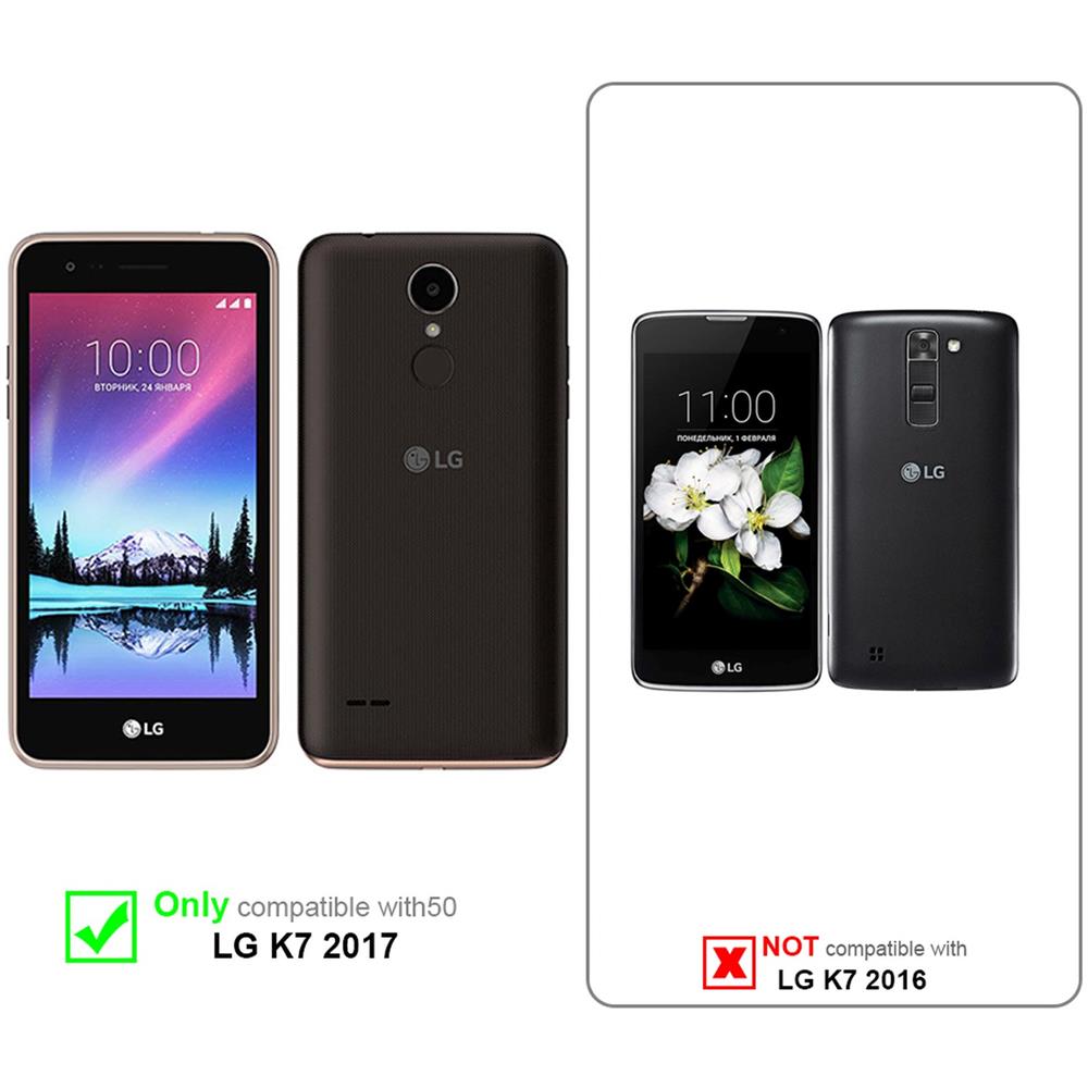 Custodia Compatibile Con Lg K7 2017 In Nero Di Notte - Coperchio Protettiva Con Chiusura Magnetica, Funzione Stand E Tasca Per Le Carte - Foto 2