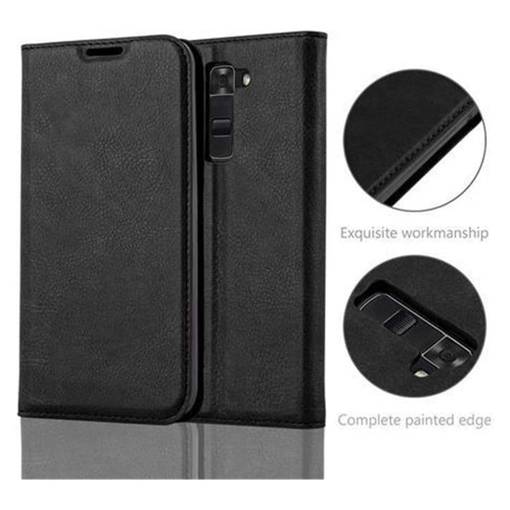 Custodia Compatibile Con Lg K7 2017 In Nero Di Notte - Coperchio Protettiva Con Chiusura Magnetica, Funzione Stand E Tasca Per Le Carte - Foto 8