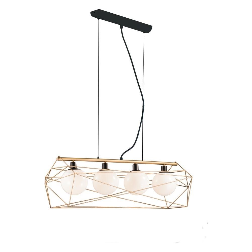Lampadario Abraxas Nero / oro 4xe27 106x29,5x28cm - Foto 2
