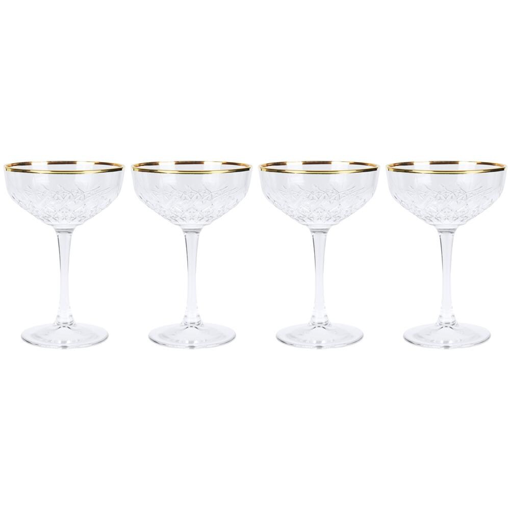 Set Coppe Champagne Da 4 Pezzi, In Vetro Trasparente - Foto 2