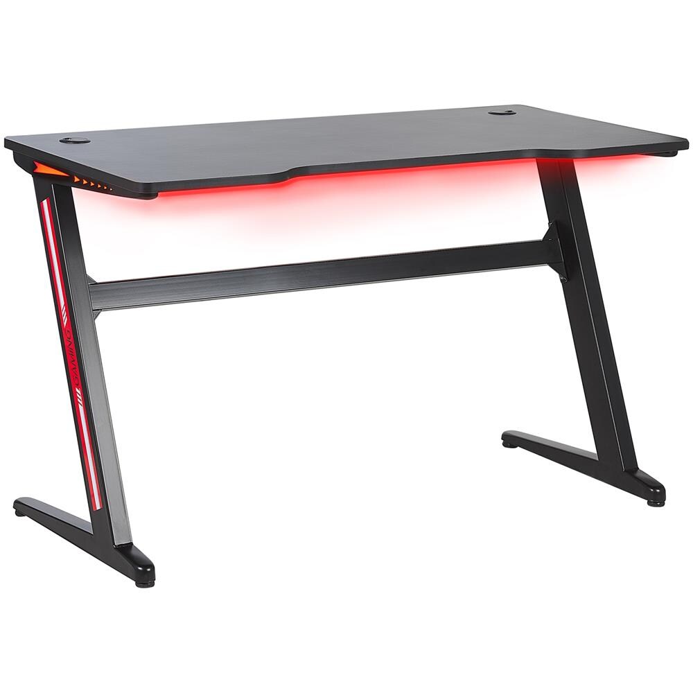 Scrivania Da Gaming Con Luci Led Rgb 120 X 60 Cm Nero Darfur - Foto 1
