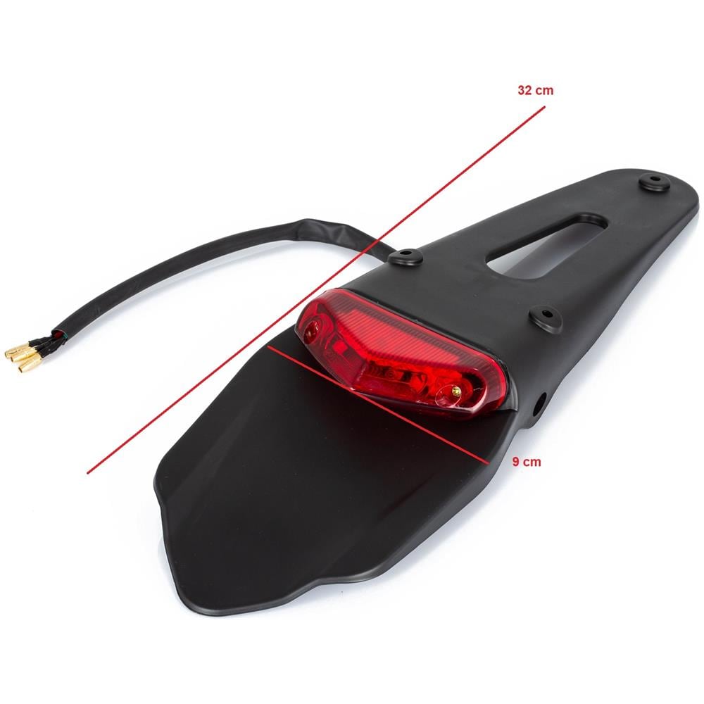 Fanale Stop Posteriore Led Omolgoato Parafango Targa Moto Motocross Universale - Foto 2