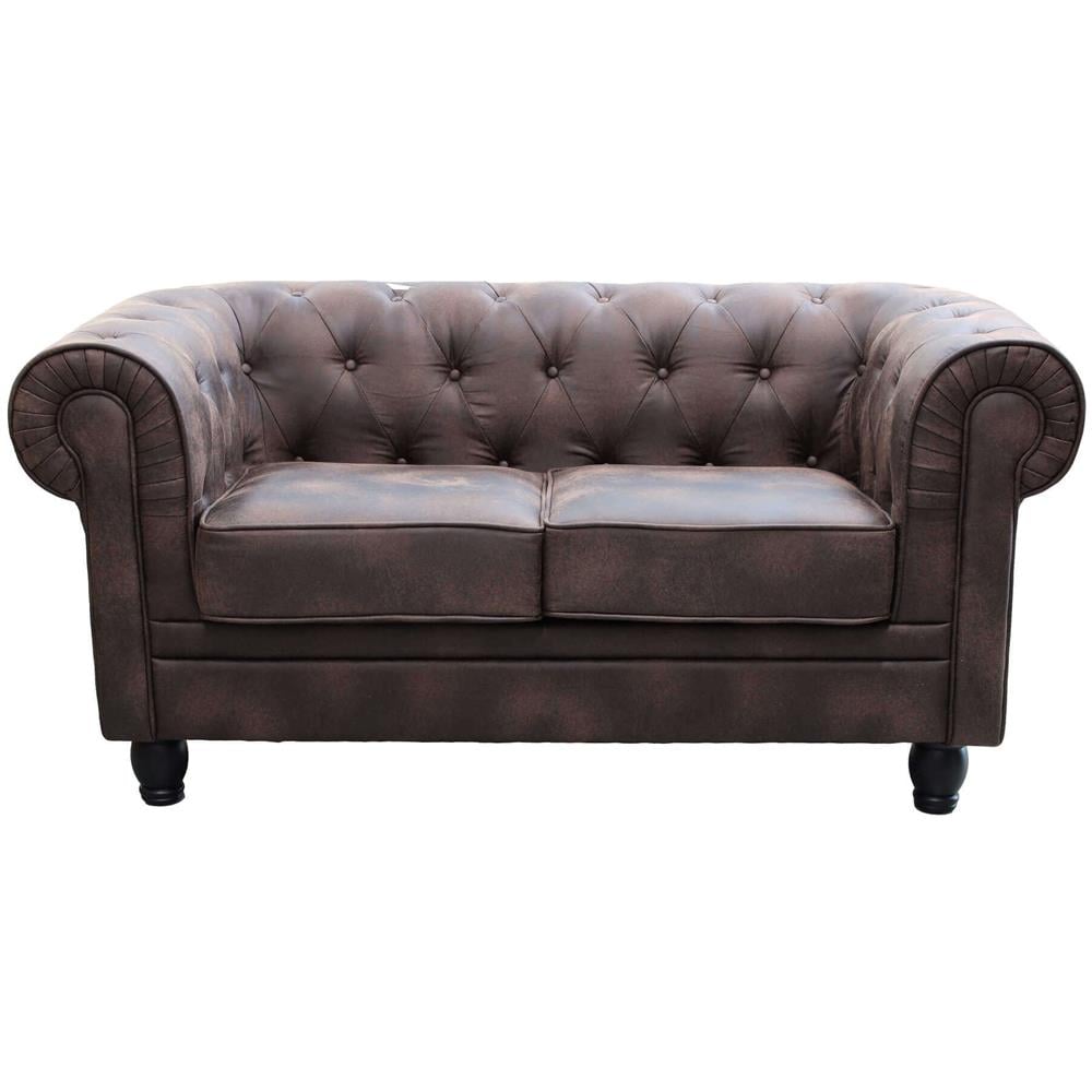 Chesterfield - Divano Vintage In Ecopelle - Foto 2
