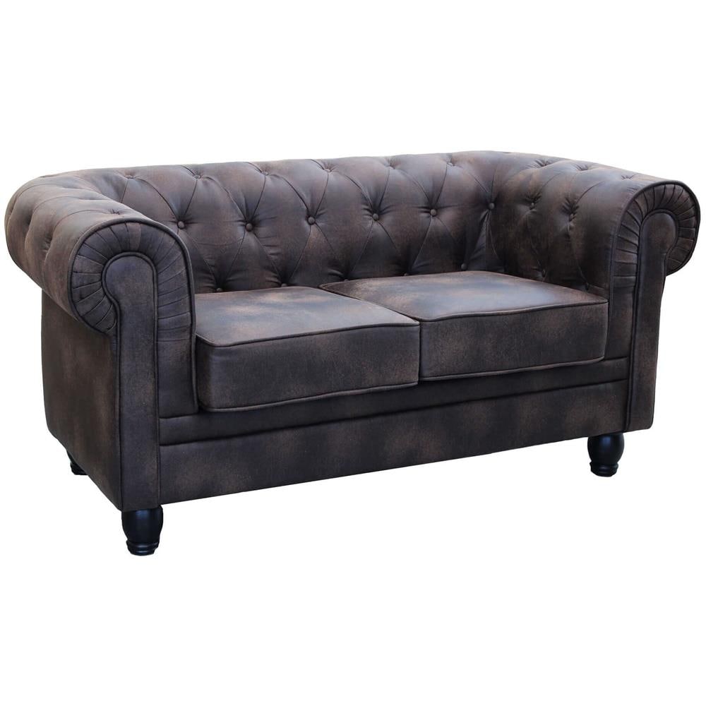 Chesterfield - Divano Vintage In Ecopelle - Foto 1
