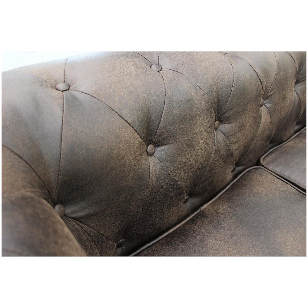 Chesterfield - Divano Vintage In Ecopelle - Foto 4