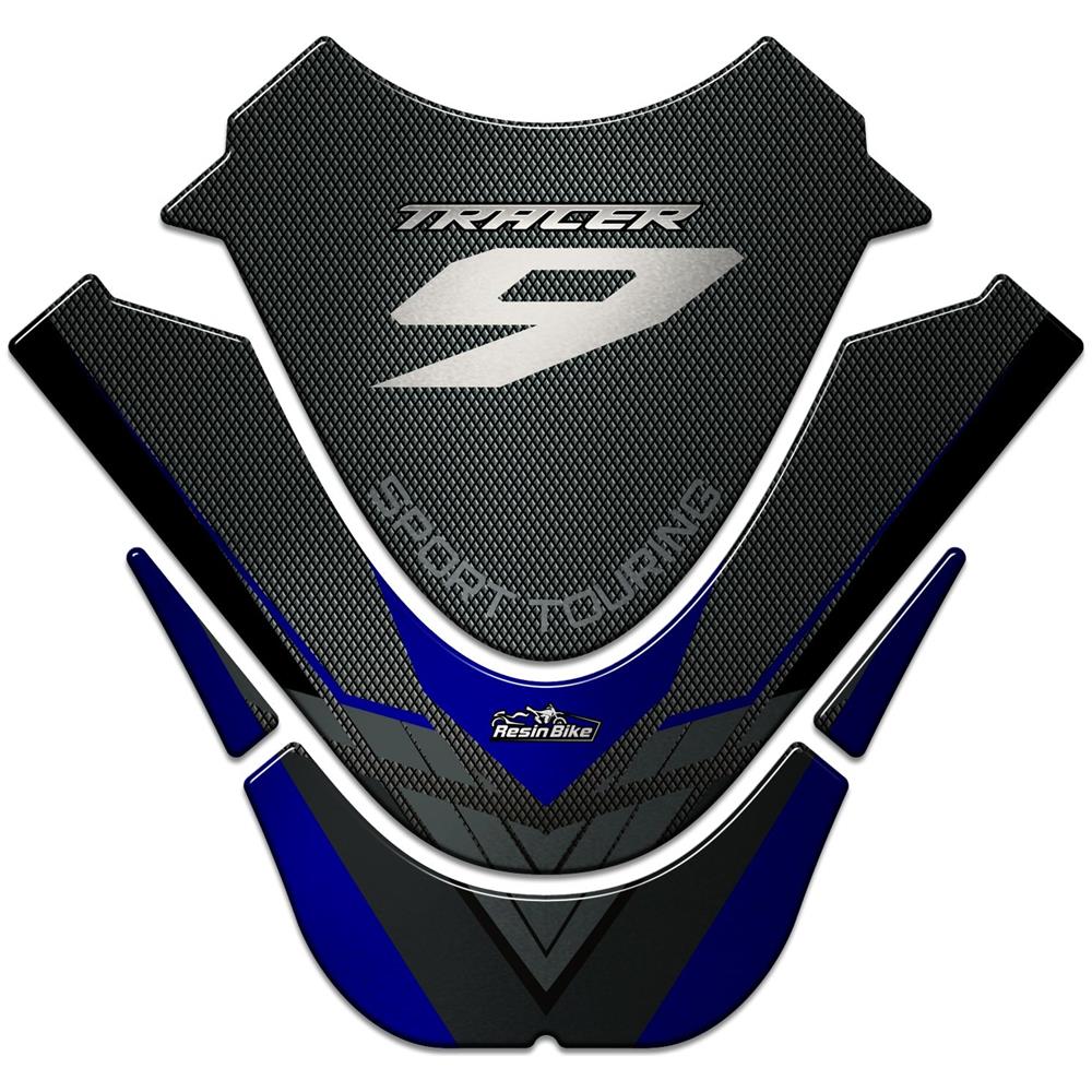 Paraserbatoio Adesivo 3d Compatibile Con Tracer 9 2021 - Blu Metal - Foto 1