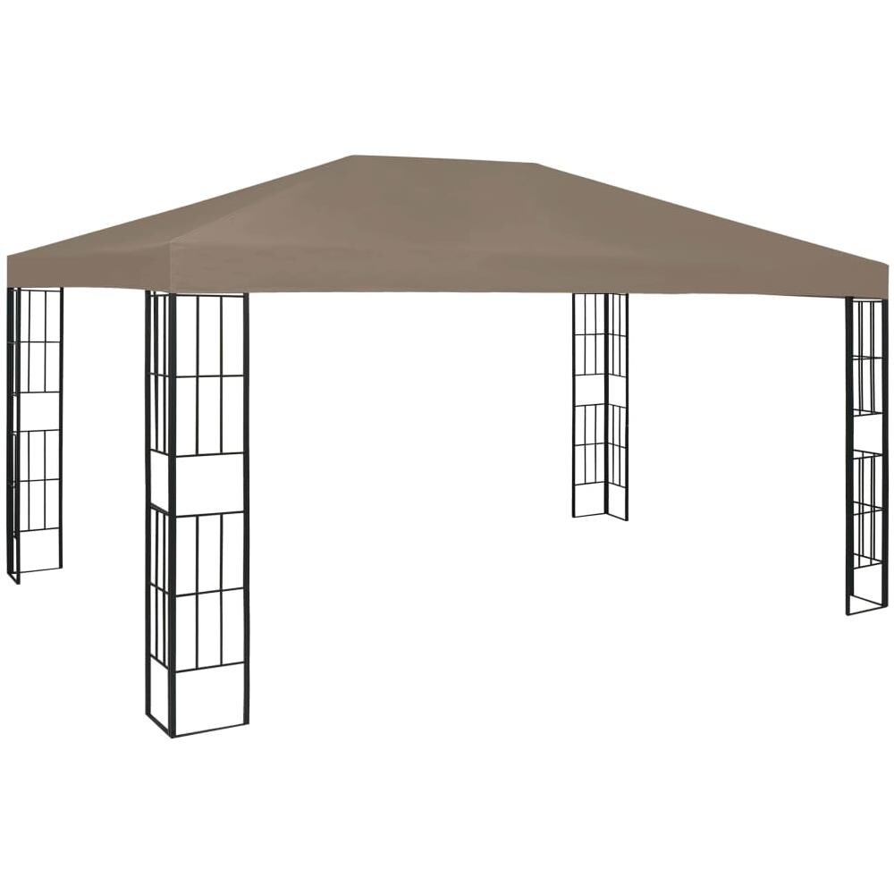 Gazebo con Luci a Stringa LED 34 m Grigio Talpa - Foto 3