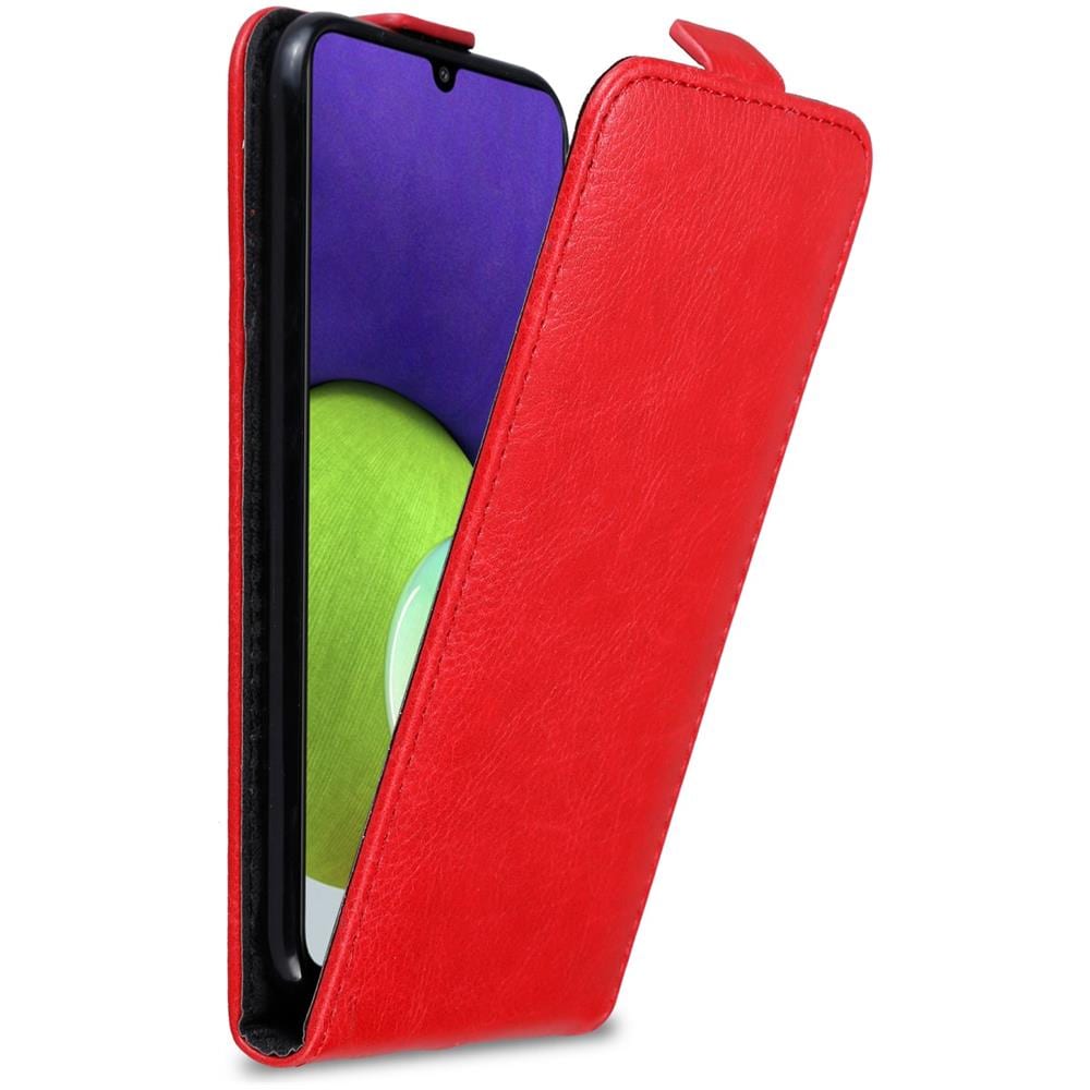 Custodia Compatibile Con Samsung Galaxy A22 4g / M22 / M32 4g In Rosso Mela - Coperchio Protettivo In Design Flip Con Chiusura Magnetica - Foto 1