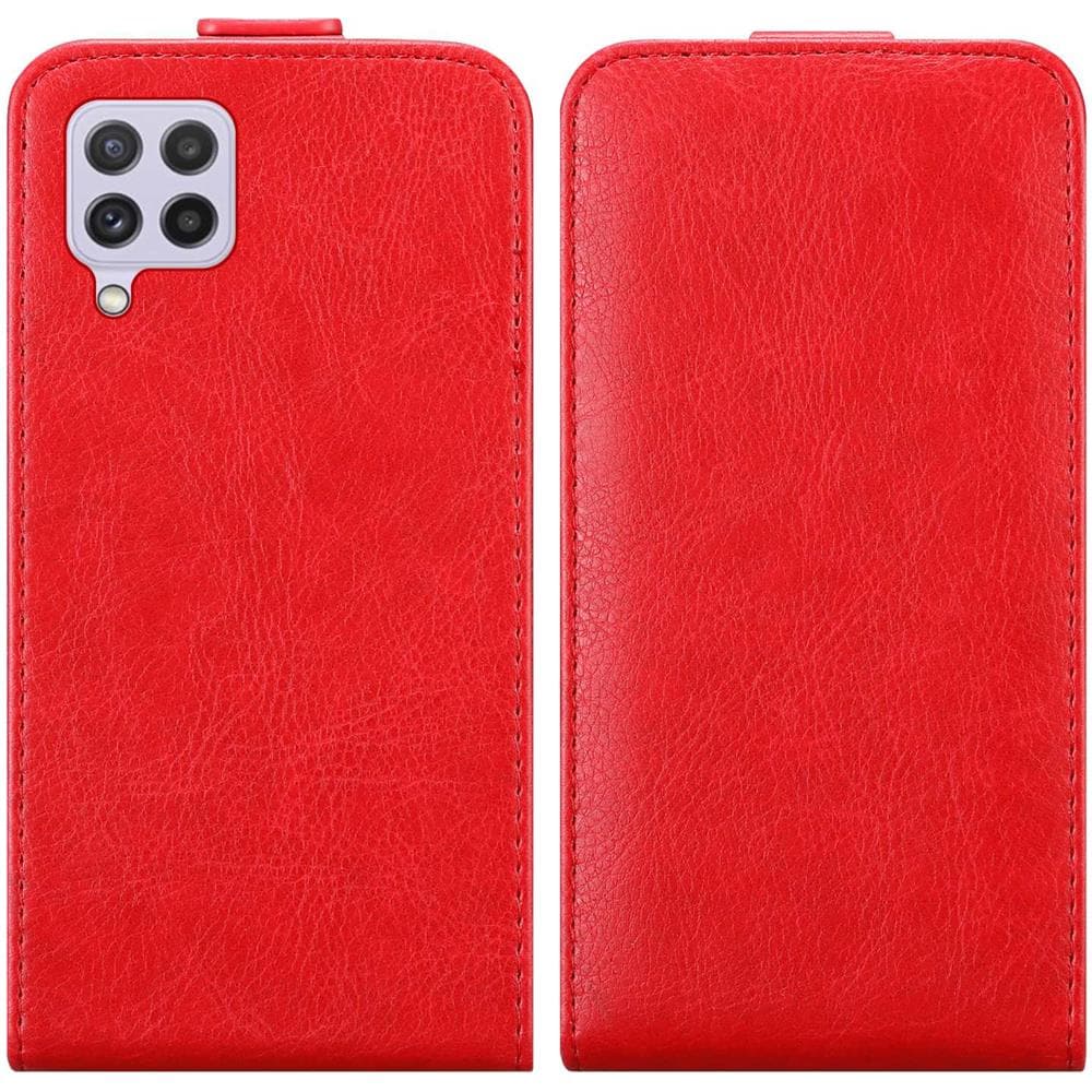 Custodia Compatibile Con Samsung Galaxy A22 4g / M22 / M32 4g In Rosso Mela - Coperchio Protettivo In Design Flip Con Chiusura Magnetica - Foto 8