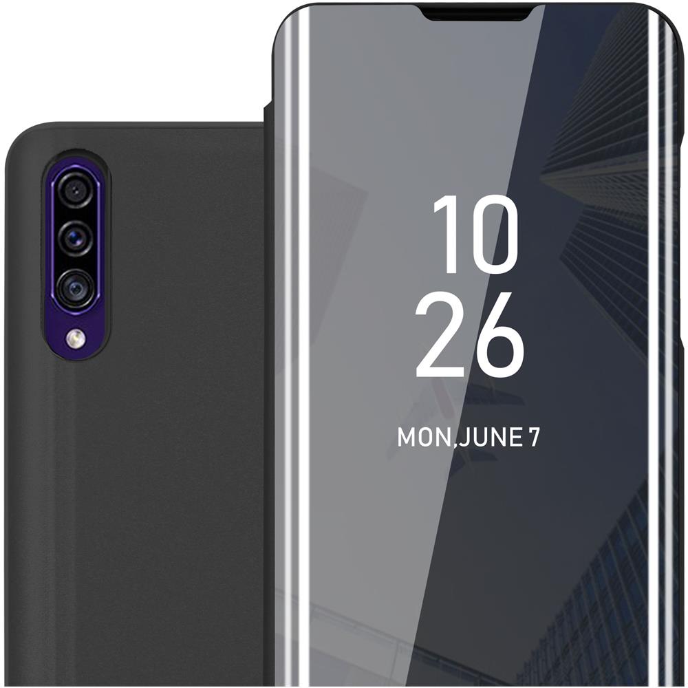 Custodia Compatibile Con Samsung Galaxy A50 / A30s / A50s In Tormalina Nera - Clear View Specchio Coperchio Protettivo Con Funzione Di Supporto Protezione A 360 Gradi - Foto 1