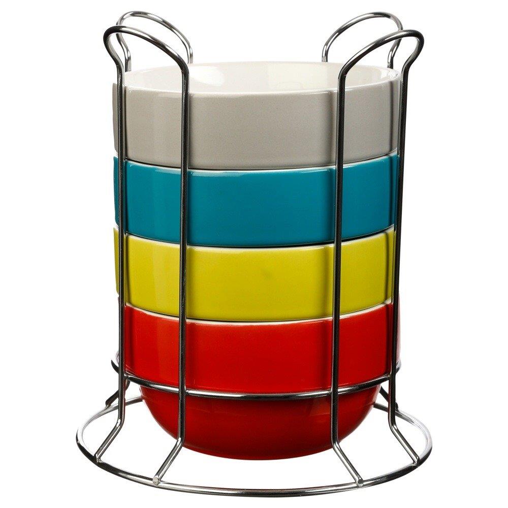 Ciotole Da Colazione Su Supporto In Metallo, 500 Ml, 4 Pezzi Inclusi - Foto 1